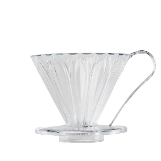 CAFEC Tritan Cone-Shaped Flower Dripper Cup - Size 4 (Clear)